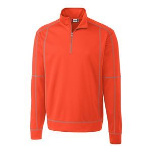 NWT Clique Blood Orange Helsa Performance Mens Half Zip Pullover Sweatshirt